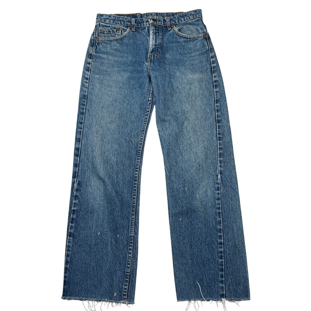 Vintage 90s Levi's 501 Straight Leg Jeans 28x27 Made in USA Raw Hem
